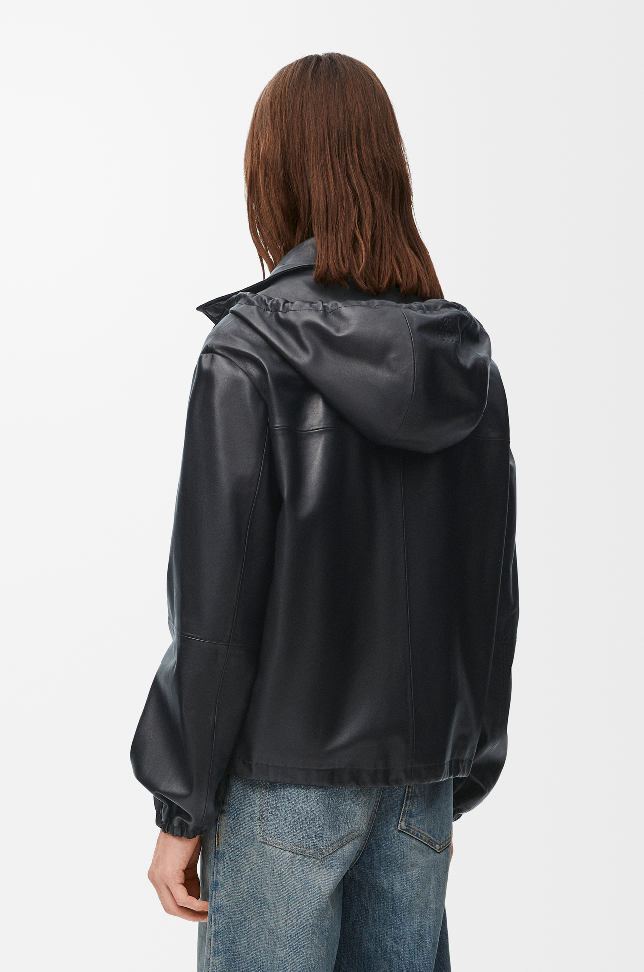 LOEWE Hooded jacket in nappa lambskin Black