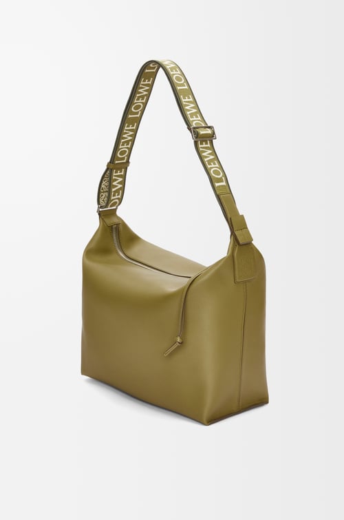 LOEWE キュービィ クロスボディバッグ（サプルスムースカーフ&ジャカード） オリーブ