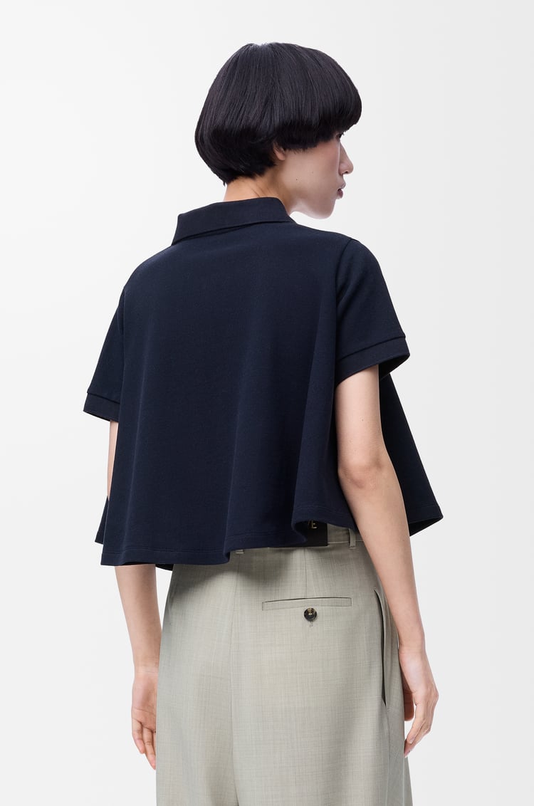 LOEWE Polo trapecio en algodón Azul Marino Oscuro