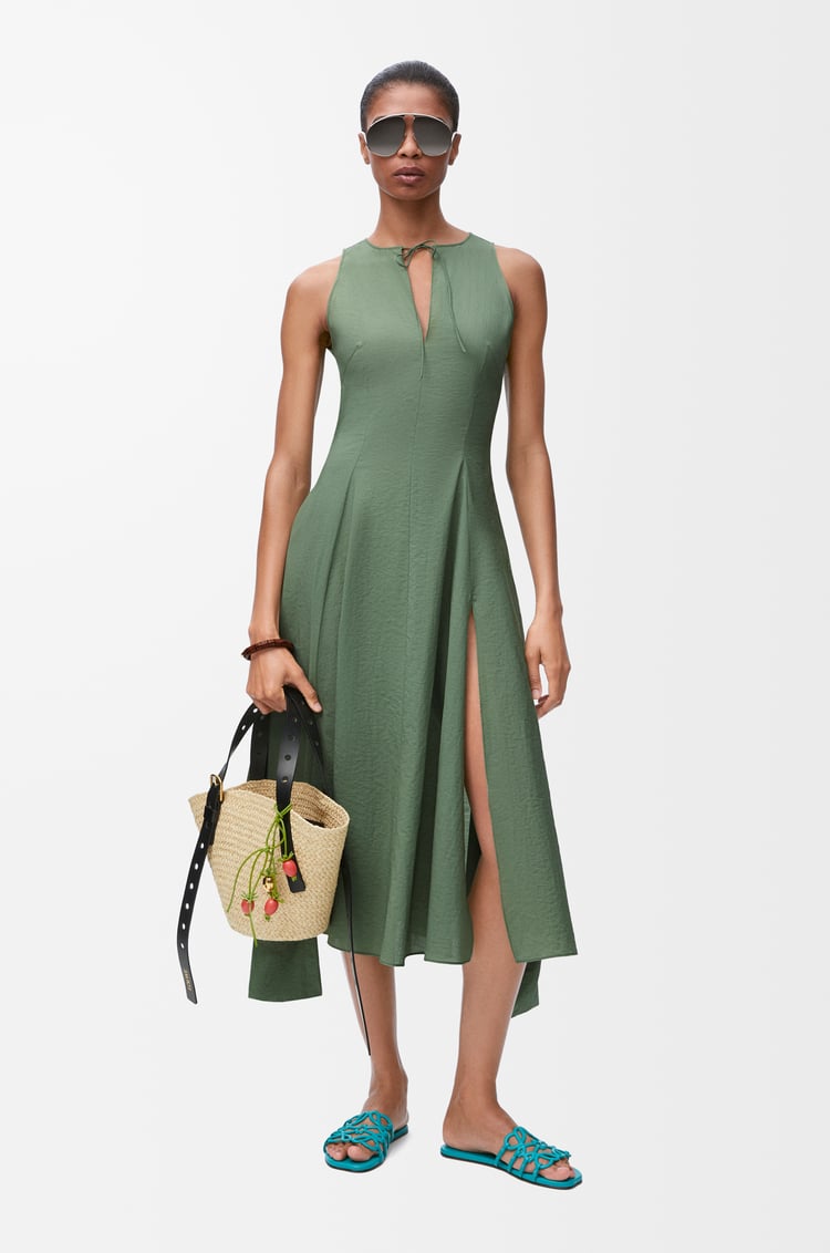 LOEWE ラップ ドレス（コットンブレンド） セージ