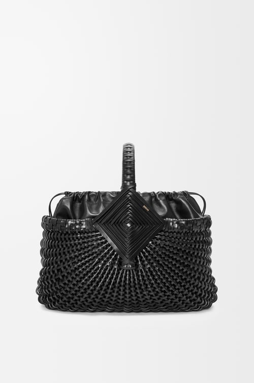 LOEWE Panier Diamond Square en cuir de veau Noir
